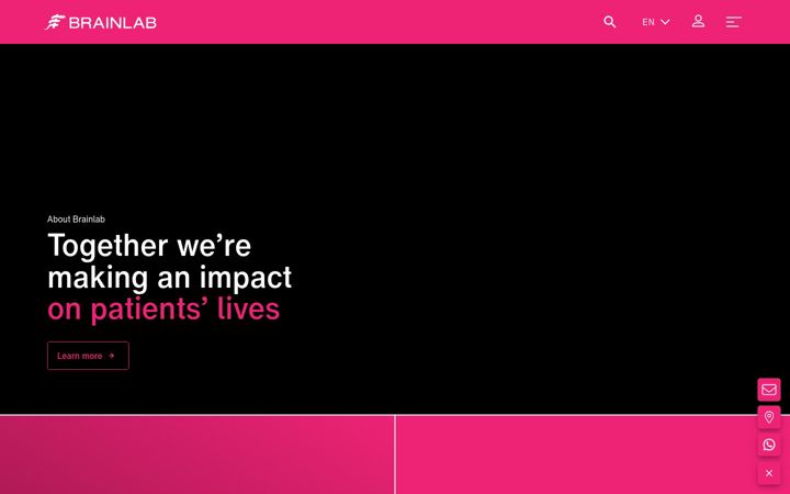 Screenshot ta' brainlab.com