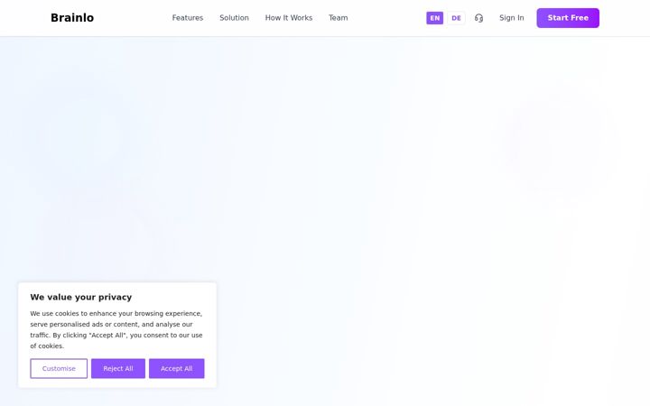 Screenshot of brainlo.io