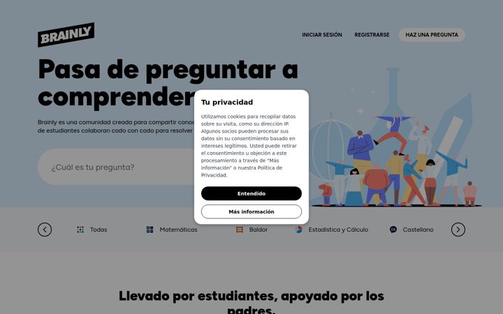 Screenshot of brainly.lat