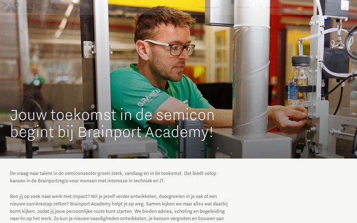 Screenshot of brainportacademy.nl