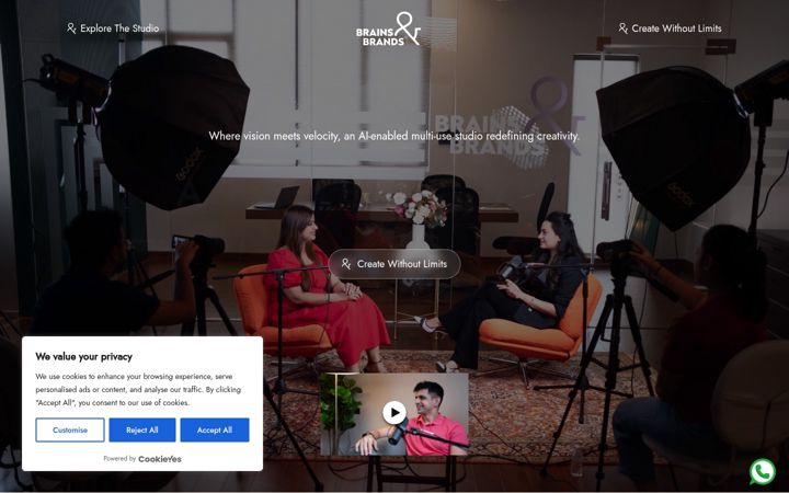 Screenshot of brainsandbrands.in