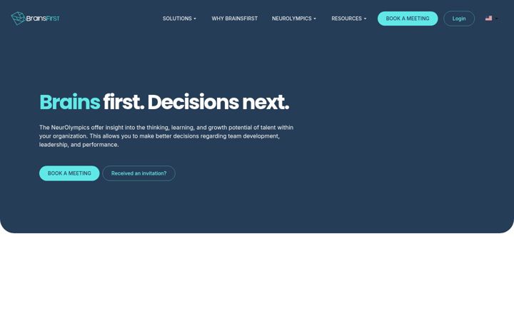 Screenshot of brainsfirst.com