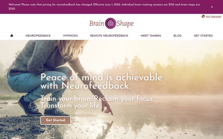 Screenshot of brainshapeva.com