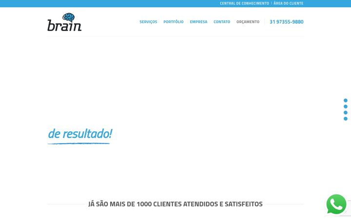 Screenshot stránky brainsistemas.com.br