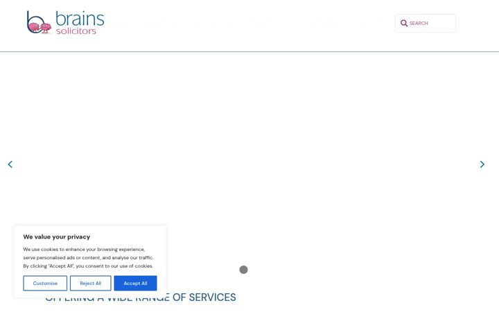 Screenshot of brainssolicitors.co.uk
