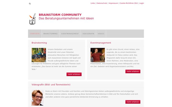 Ekrano kopija brainstorm-community.de