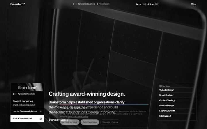 Screenshot of brainstorm.ie
