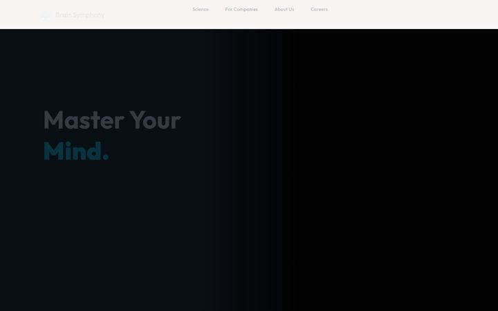 Screenshot of brainsymphony.tech