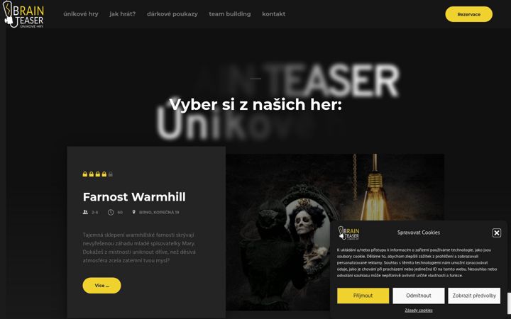 Screenshot of brainteaser.cz