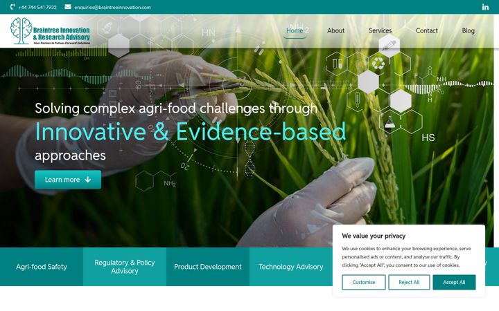 Screenshot of braintreeinnovation.com