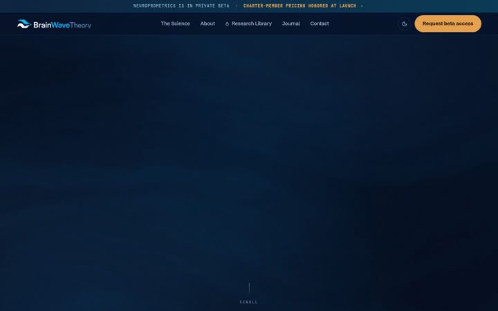 Screenshot of brainwavetheory.com