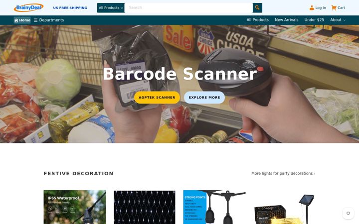 Screenshot of brainydeal.com
