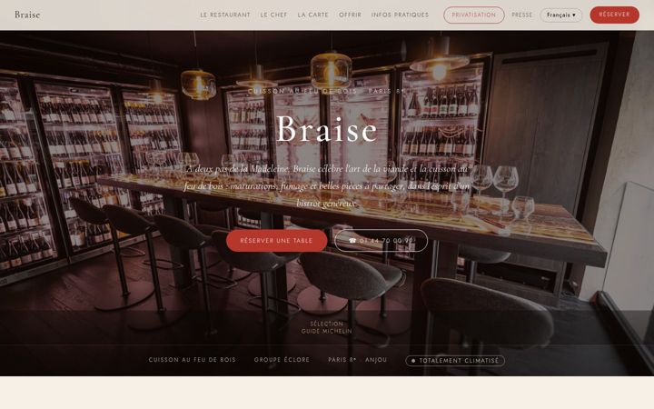 Screenshot of braise.paris