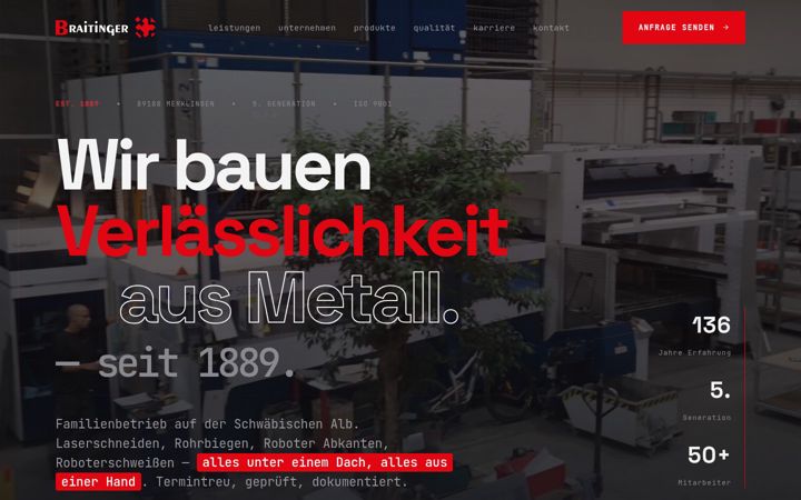 Screenshot of braitinger-gmbh.com