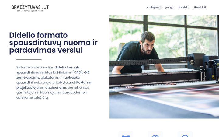 Kuvakaappaus sivustosta braizytuvas.lt