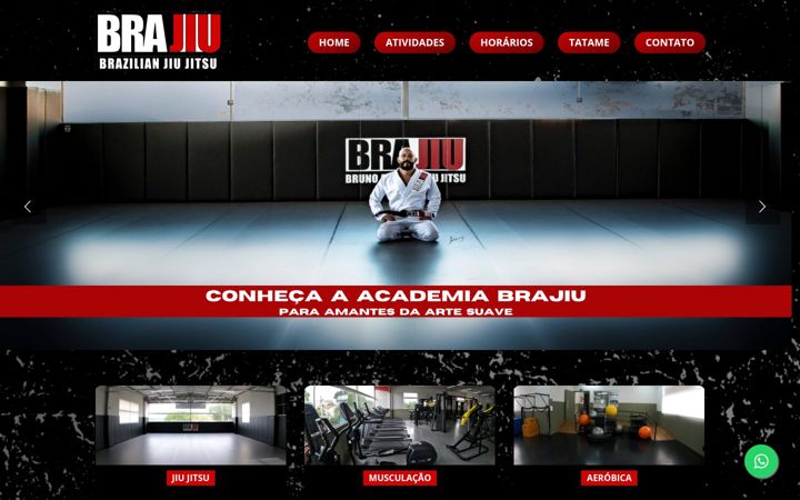Screenshot of brajiuartesmarciais.com.br