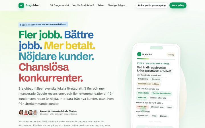 Screenshot of brajobbat.se