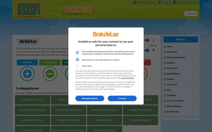 Screenshot of brakdel.se