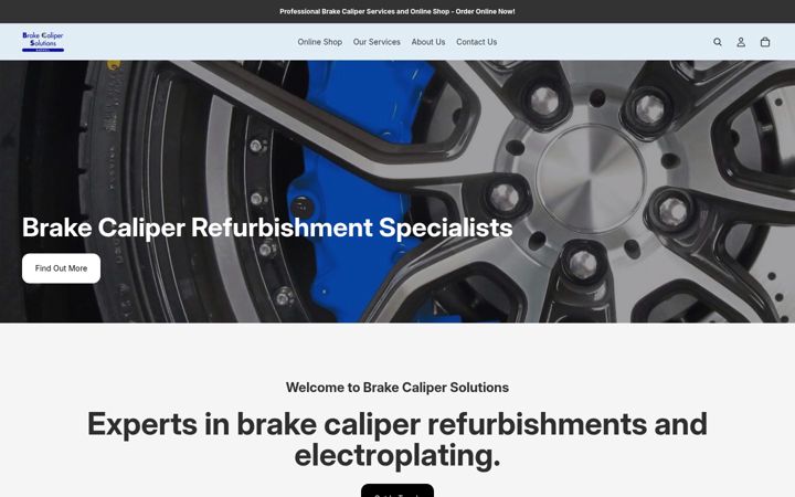 Screenshot ta' brakecalipersolutions.co.uk