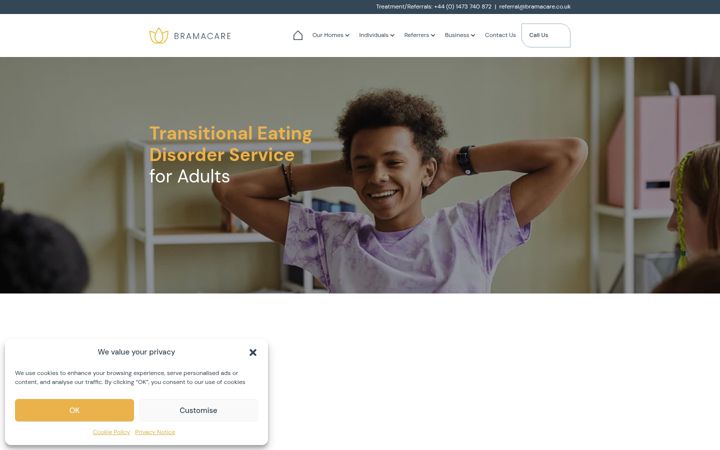 Screenshot of bramacare.co.uk