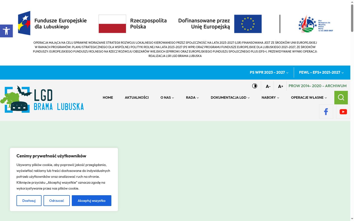 Screenshot tal-banner tal-kunsens muri qabel kwalunkwe interazzjoni