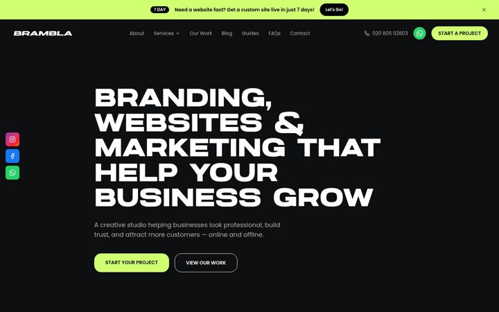 Screenshot of brambla.co.uk