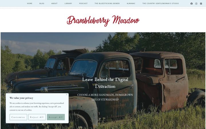 Screenshot of brambleberrymeadow.com