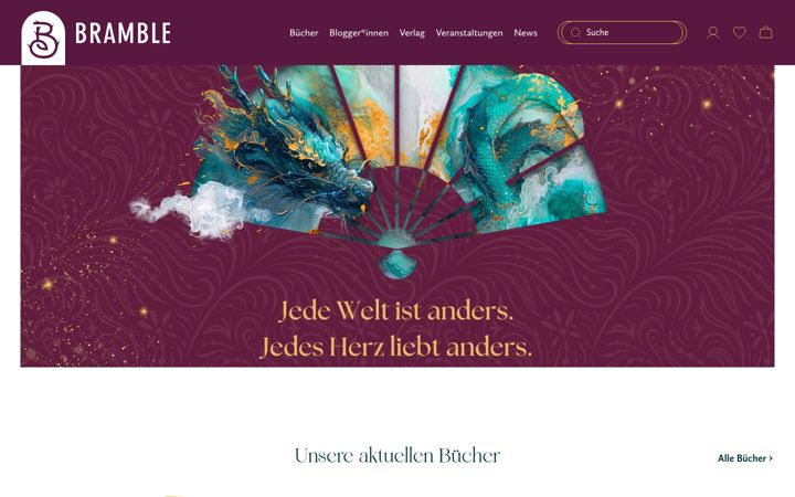 Screenshot of bramblebooks.de