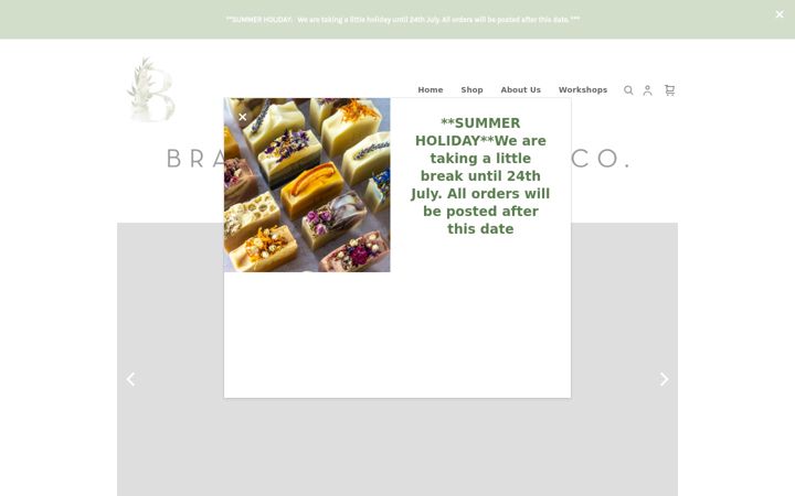 Screenshot of bramblewoodsoap.co.uk