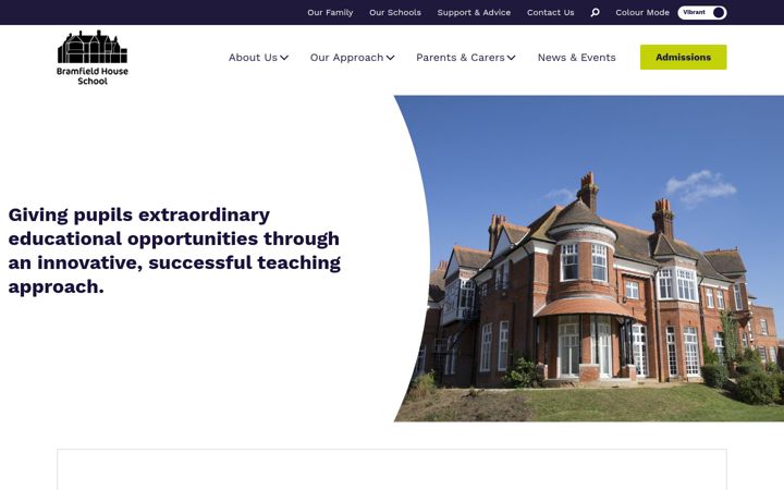 Screenshot of bramfieldhouse.co.uk