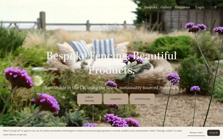 Screenshot of bramptonwillows.co.uk