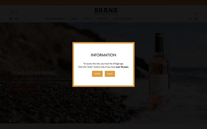 Screenshot van brana.fr