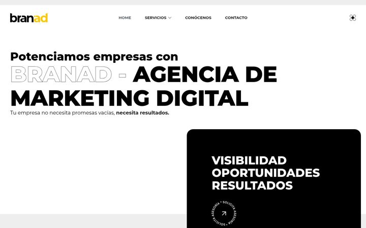 Screenshot of branadagencia.com