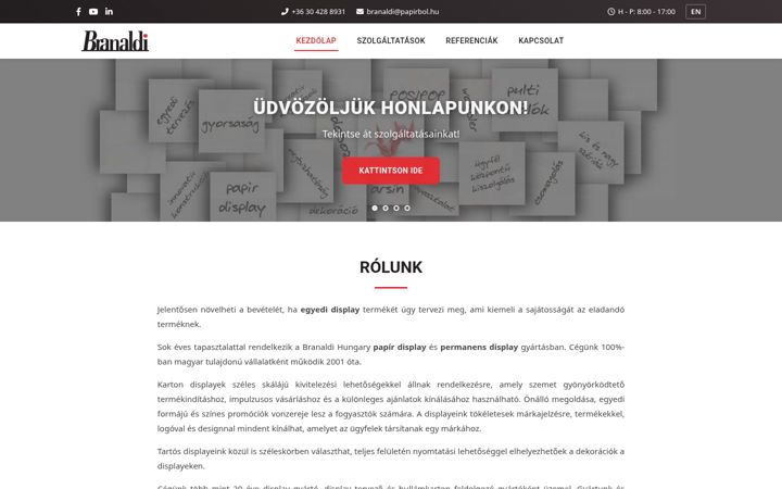 Screenshot of branaldi.hu