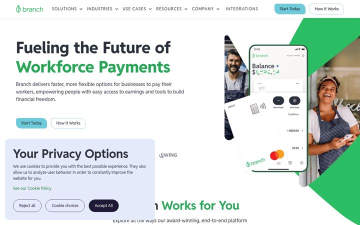 Screenshot of branchapp.com
