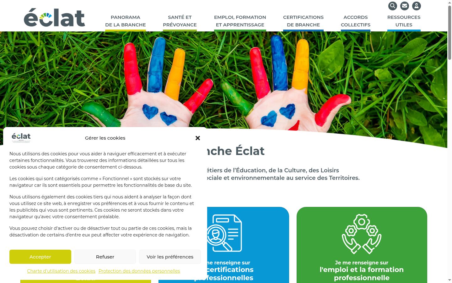 Screenshot des Einwilligungsbanners vor jeglicher Interaktion