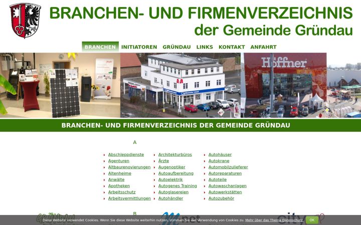 Screenshot of branchen-gruendau.de
