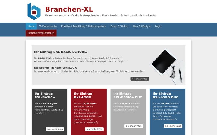 Screenshot of branchen-xl.de