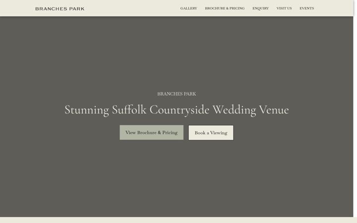 Screenshot ta' branchesparkweddings.co.uk