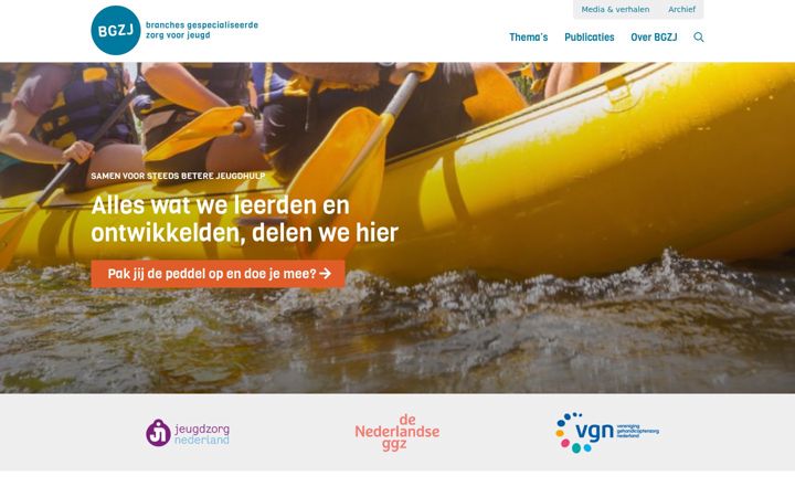 Screenshot of brancheszorgvoorjeugd.nl