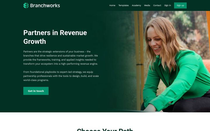 Snímek obrazovky branchworks.io