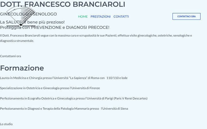 Екранна снимка на branciarolifrancescoginecologo.it