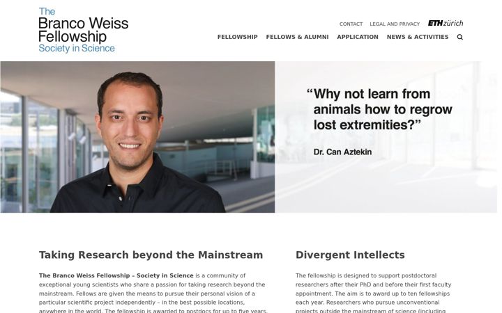 Screenshot of brancoweissfellowship.org
