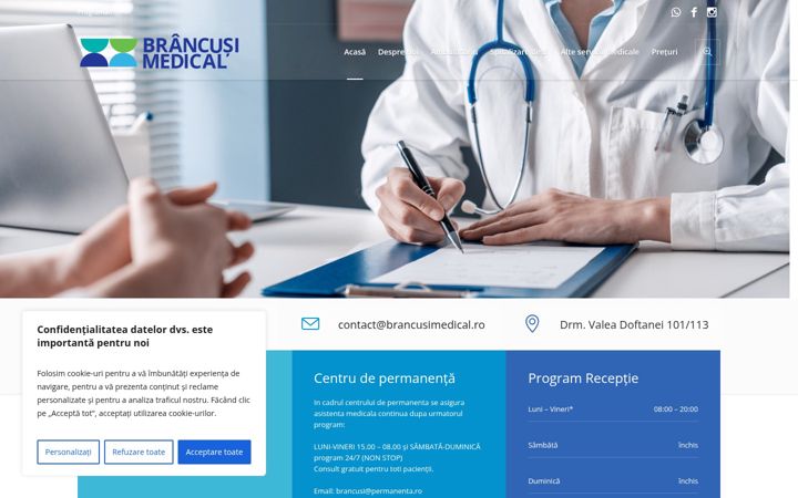 Екранна снимка на brancusimedical.ro