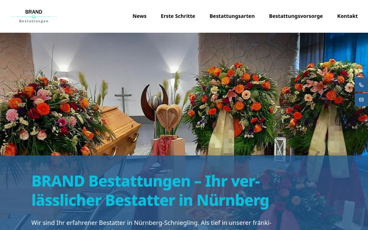 Screenshot of brand-bestattungen.de