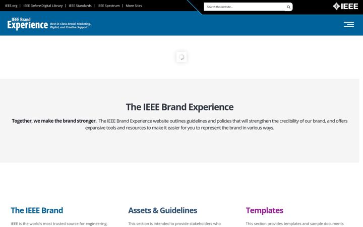 Captura de pantalla de brand-experience.ieee.org