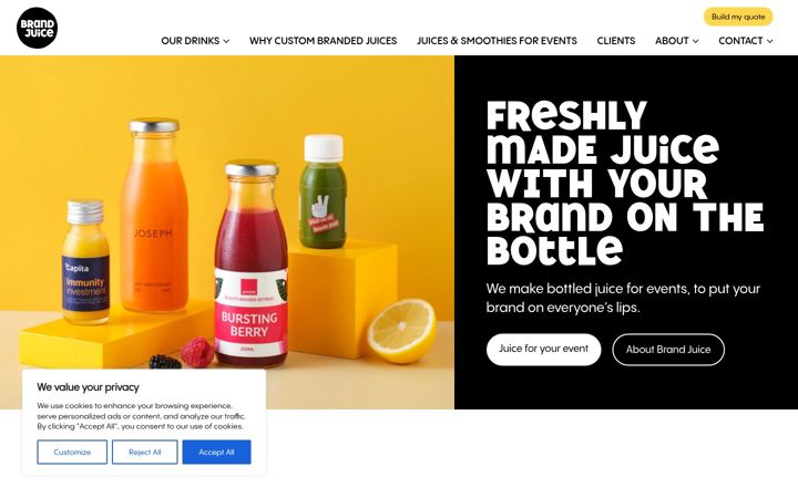 Screenshot of brand-juice.co.uk