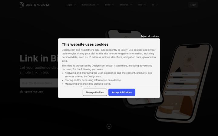 Screenshot of brand.page