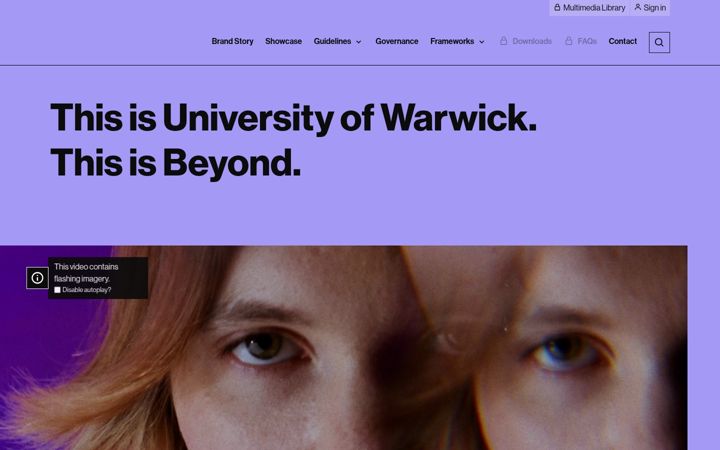 Screenshot of brand.warwick.ac.uk