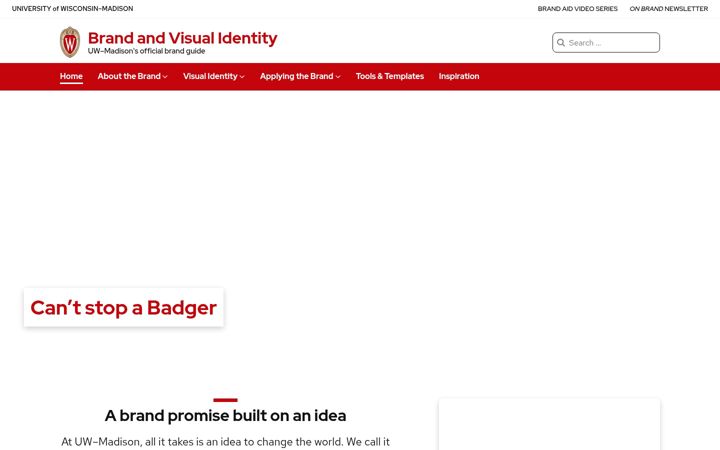 Screenshot of brand.wisc.edu